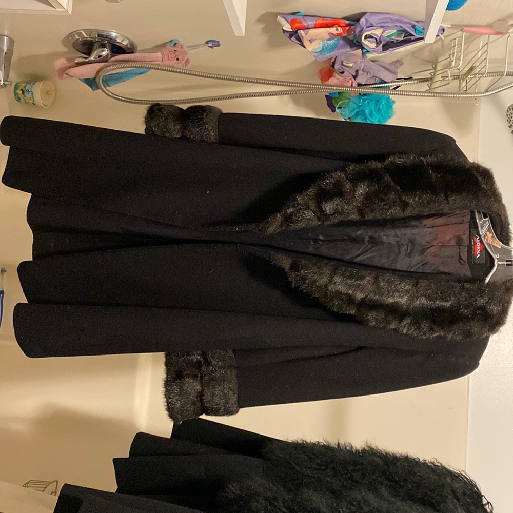 Alorna black trench style coat